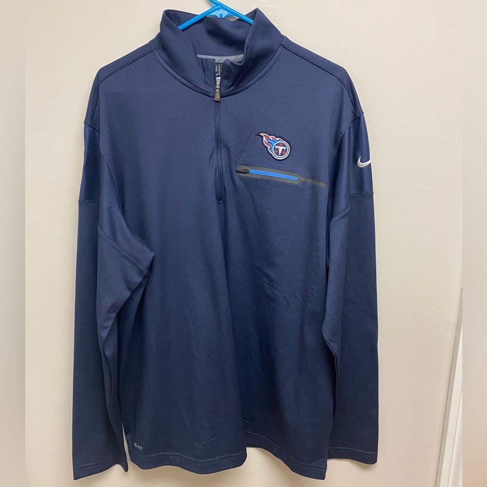 XXL Tennessee titans on field apparel Nike fry fit half zip